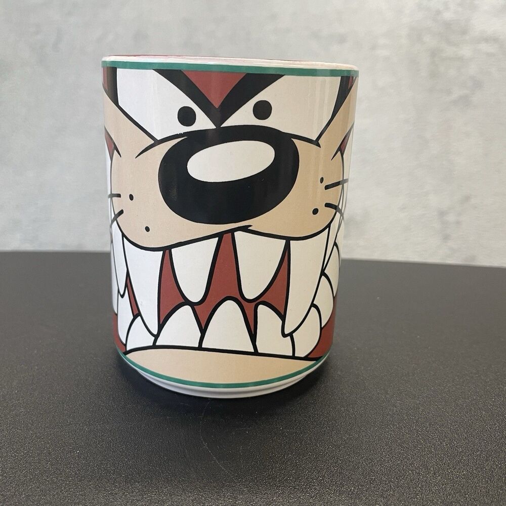 Gibson Looney Tunes Taz Face Coffee Mug Vintage 1998 Warner Bros Tasmanian Devil